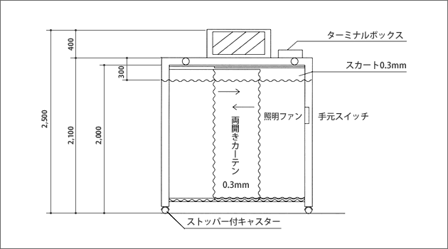 アルミクリーンブース図面